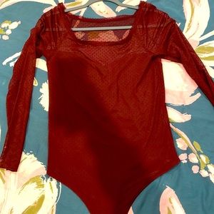 Dark wine red bodysuit